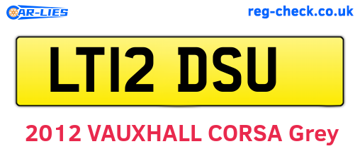 LT12DSU are the vehicle registration plates.