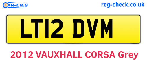 LT12DVM are the vehicle registration plates.