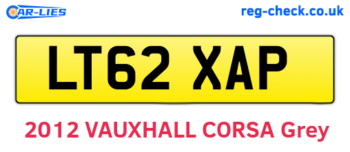 LT62XAP are the vehicle registration plates.