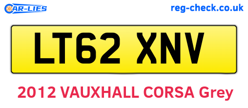 LT62XNV are the vehicle registration plates.