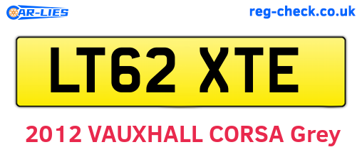 LT62XTE are the vehicle registration plates.