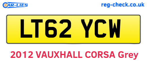 LT62YCW are the vehicle registration plates.