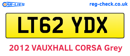 LT62YDX are the vehicle registration plates.