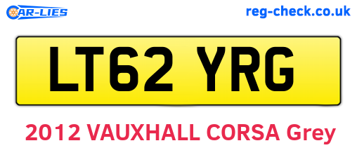 LT62YRG are the vehicle registration plates.