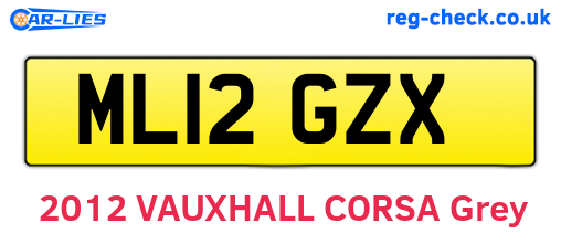 ML12GZX are the vehicle registration plates.