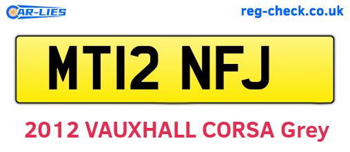MT12NFJ are the vehicle registration plates.