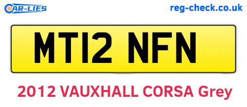 MT12NFN are the vehicle registration plates.
