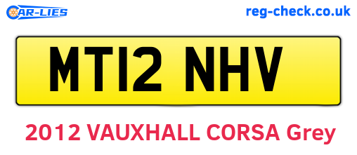 MT12NHV are the vehicle registration plates.