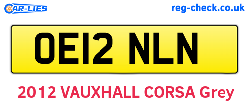 OE12NLN are the vehicle registration plates.