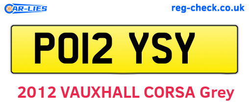 PO12YSY are the vehicle registration plates.