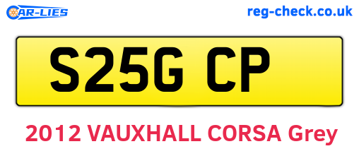 S25GCP are the vehicle registration plates.