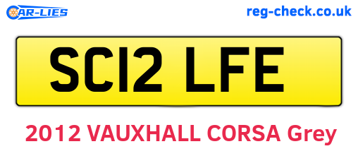 SC12LFE are the vehicle registration plates.