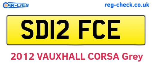 SD12FCE are the vehicle registration plates.