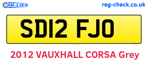 SD12FJO are the vehicle registration plates.