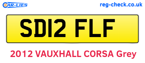 SD12FLF are the vehicle registration plates.