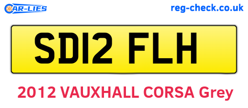 SD12FLH are the vehicle registration plates.