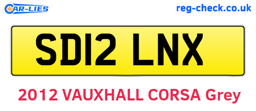 SD12LNX are the vehicle registration plates.