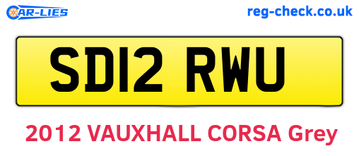 SD12RWU are the vehicle registration plates.