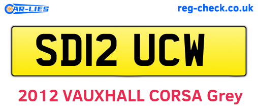 SD12UCW are the vehicle registration plates.
