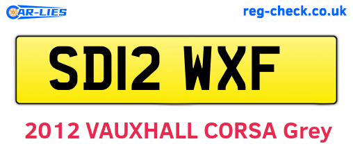 SD12WXF are the vehicle registration plates.