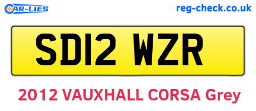 SD12WZR are the vehicle registration plates.