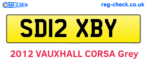 SD12XBY are the vehicle registration plates.
