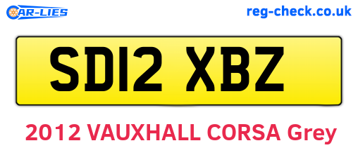 SD12XBZ are the vehicle registration plates.