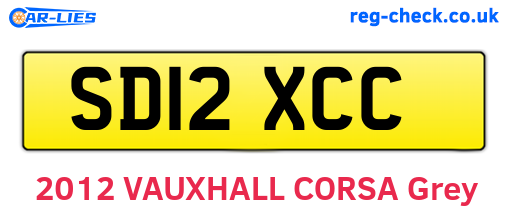 SD12XCC are the vehicle registration plates.