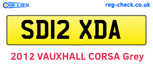SD12XDA are the vehicle registration plates.