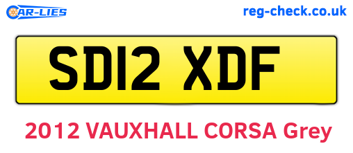 SD12XDF are the vehicle registration plates.