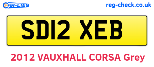 SD12XEB are the vehicle registration plates.