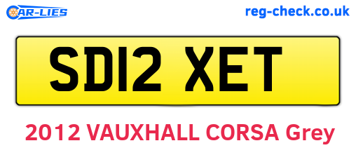 SD12XET are the vehicle registration plates.