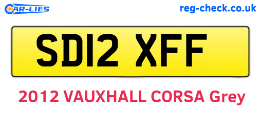 SD12XFF are the vehicle registration plates.