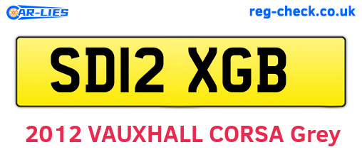 SD12XGB are the vehicle registration plates.