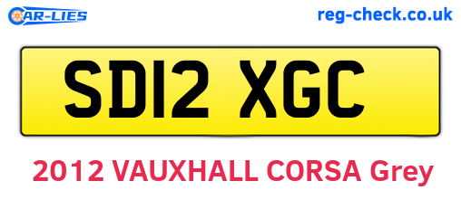 SD12XGC are the vehicle registration plates.