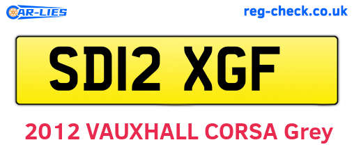 SD12XGF are the vehicle registration plates.