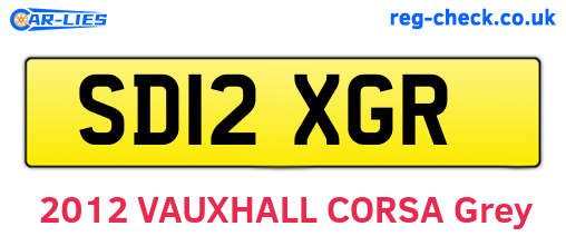 SD12XGR are the vehicle registration plates.