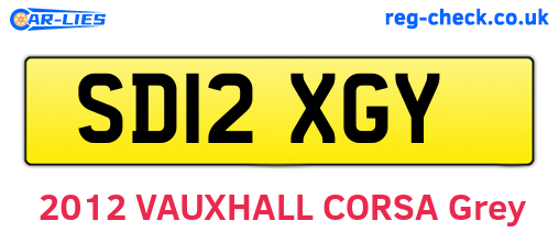 SD12XGY are the vehicle registration plates.