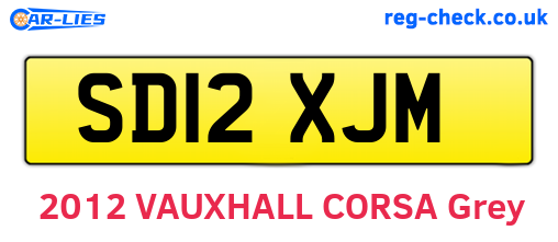 SD12XJM are the vehicle registration plates.