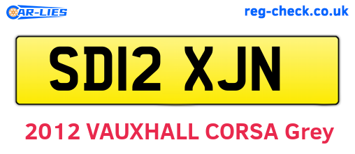 SD12XJN are the vehicle registration plates.