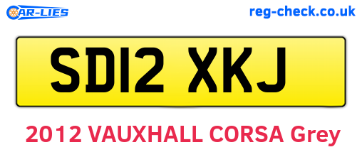 SD12XKJ are the vehicle registration plates.