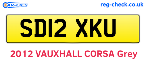 SD12XKU are the vehicle registration plates.