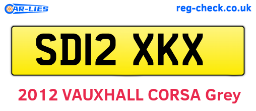 SD12XKX are the vehicle registration plates.