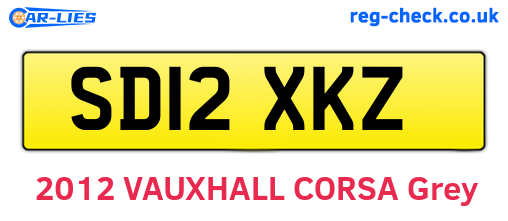 SD12XKZ are the vehicle registration plates.