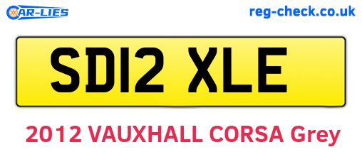 SD12XLE are the vehicle registration plates.