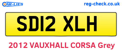 SD12XLH are the vehicle registration plates.