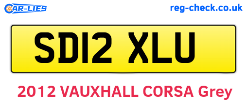 SD12XLU are the vehicle registration plates.