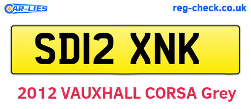 SD12XNK are the vehicle registration plates.