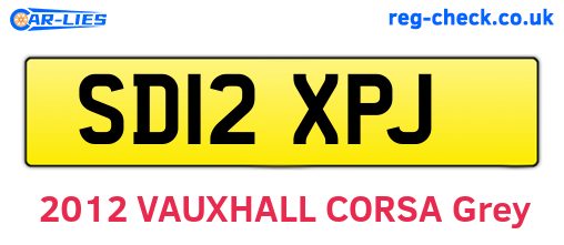 SD12XPJ are the vehicle registration plates.