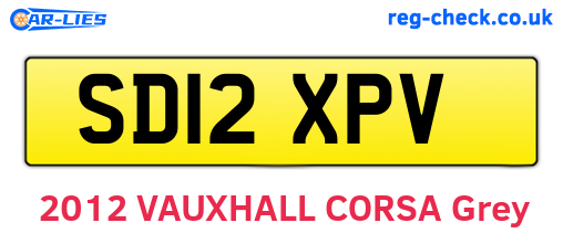 SD12XPV are the vehicle registration plates.